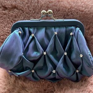 Super Cute Bluish purple mini bag  w/rhinestone accents.